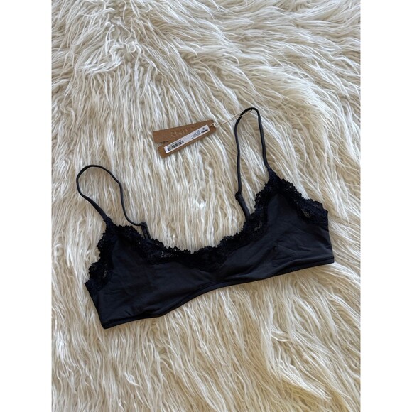 Skim Fits Everybody Lace Scoop Bralette Onyx Size Large - Picture 3 of 8